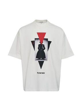 BLACKTRACK White Graphic Short-Sleeve Crewneck Tee